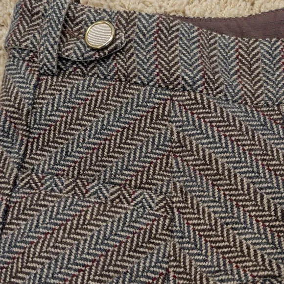 Emporio Armani Brown Herringbone Skirt 6 - Picture 4 of 5